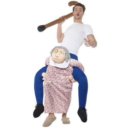 Déguisement Homme À Dos De Grand-Mère Adulte Taille Unique