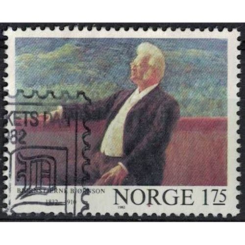 Norvège 1982 Oblitéré Used Bjornstjerne Martinus Bjornson Romancier Et Dramaturge Su