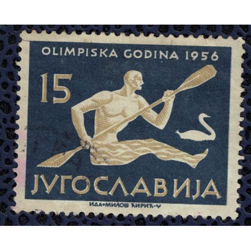 Yougoslavie 1956 Oblitéré Used Jeux Olympiques Melbourne Kayak Su