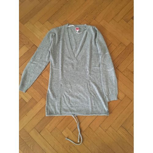 Pull Dorotennis Laine Et Viscose Taille 40 Gris