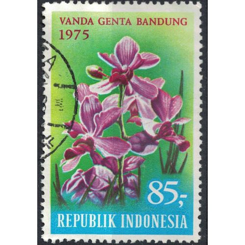 Indonésie 1975 Oblitéré Rond Used Fleurs Vanda Genta Bandung Orchidées Indonésiennes Su