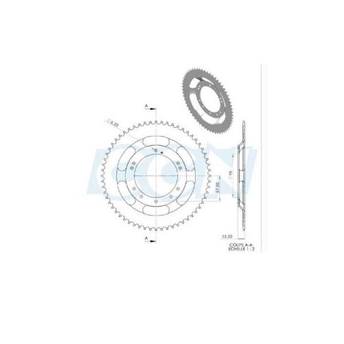 Couronne Cyclo Adaptable 103 Grimeca/Bernardi 60dts (D98) 10 Trous