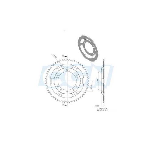 Couronne Cyclo Adaptable 103 Grimeca/Bernardi 56dts (D98) 10 Trous