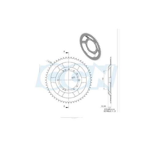 Couronne Cyclo Adaptable 103 Bts Tole 56dts (D94) 10 Trous