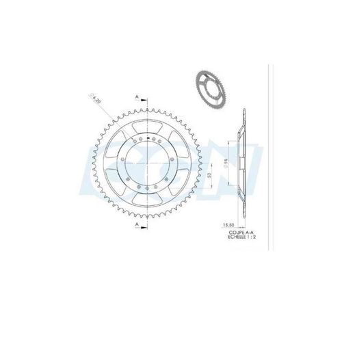 Couronne Cyclo Adaptable 103 Rayons 56dts (D94) 11 Trous