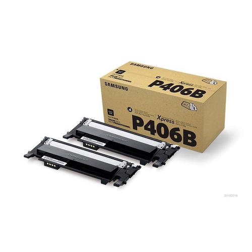 HP Inc. Samsung Original CLT-P406B Twin-Pack Toner noir 3.000 Pages (CLT-P406B/ELS) pour CLP-C365, CLP-360, CLX-3305