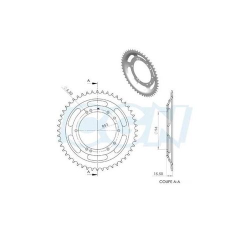 Couronne Cyclo Adaptable 103 Bts Tole 50dts (D94) 10 Trous