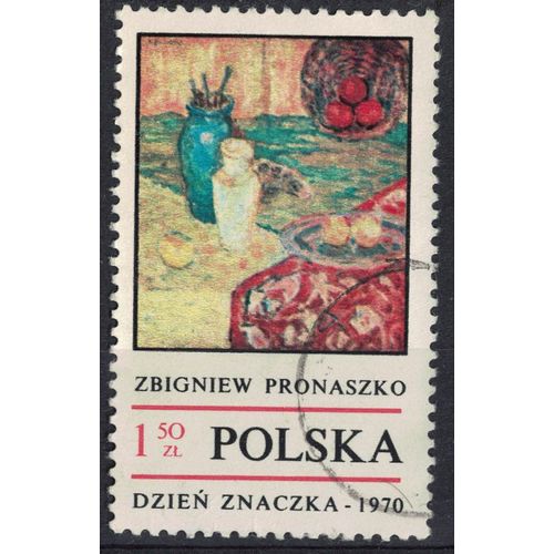 Pologne 1970 Oblitéré Used Peinture Nature Morte De Zbigniew Pronaszko Su