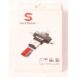 4 en 1 lecteur de carte externe USB Micro SD & Tf adaptateur de lecteur de  carte compatible avec Iphone / Ipad Mac / Android / Windows Pc Aoba