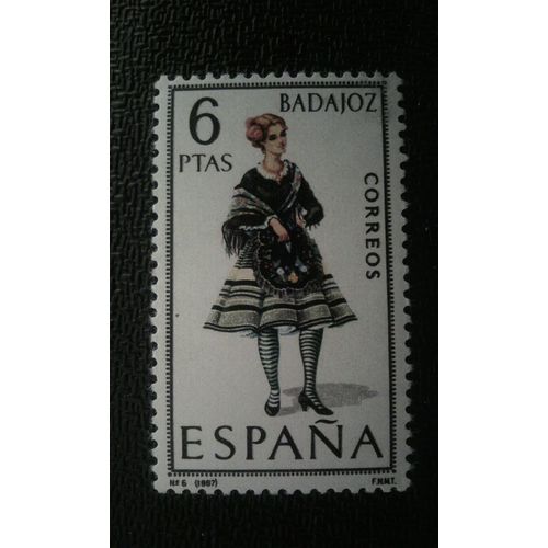 Timbre Espagne ( Yt 1431 ) 1967 Costumes Régionaux - Badajoz