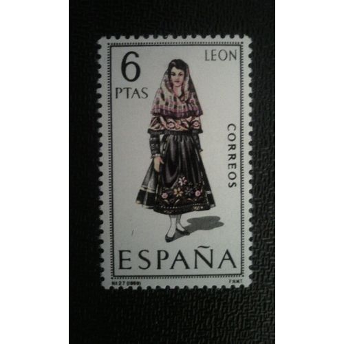Timbre Espagne ( Yt 1560 ) 1968 Regional Costumes - León