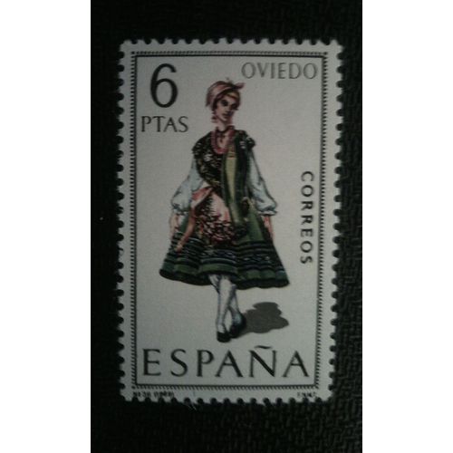 Timbre Espagne ( Yt 1580 ) 1969 Regional Costumes - Oviedo
