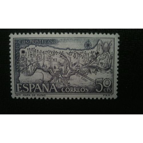 Timbre Espagne ( Yt 1700 ) 1971 Saint Année De Compostelle (Ii)