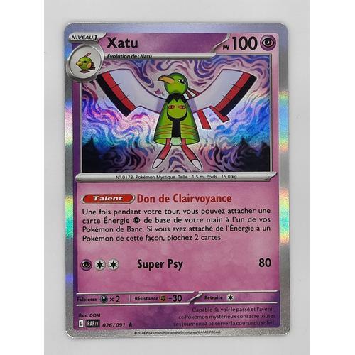 Xatu Holo - Pokémon - Set Destinées De Paldea - 026/091 - Ev4.5 - Française - Très Bon État