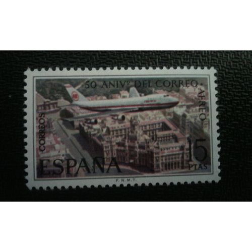 Timbre Espagne ( Yt 1713 ) 1971 50e Anniversaire De La Poste Aérienne Espagnole