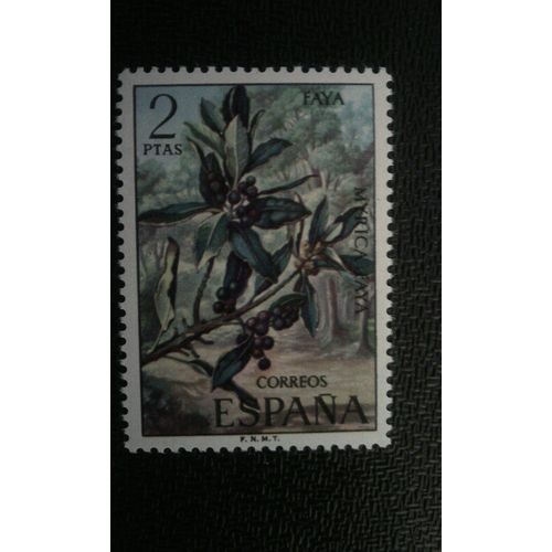 Timbre Espagne ( Yt 1775 ) 1973 Myrica Faya