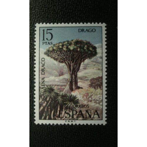 Timbre Espagne ( Yt 1778 ) 1973 Dracaena Drago