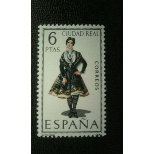 Timbre Espagne ( Yt 1498 ) 1968 Costumes Régionaux - Ciudad Real