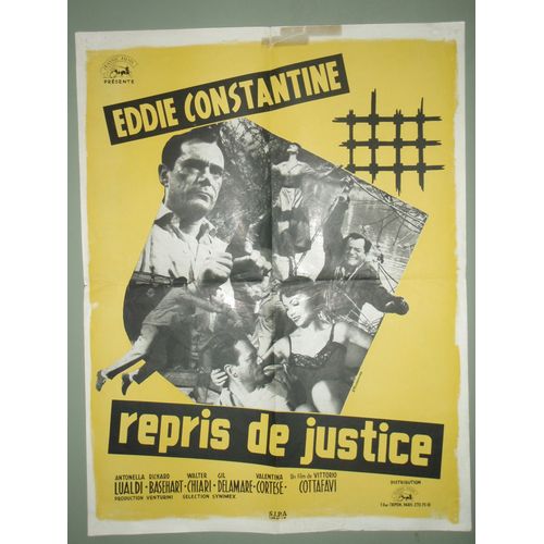 Repris De Justice/ Avanzi Di Galera - 1954 - Affiche Originale Pliée 50 X 65 Cm - Eddie Constantine - Vittorio Cottafavi