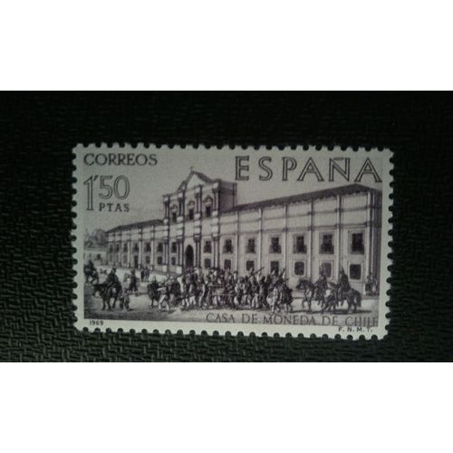Timbre Espagne ( Yt 1597 ) 1969 Constructeurs Du Nouveau Monde, Chili