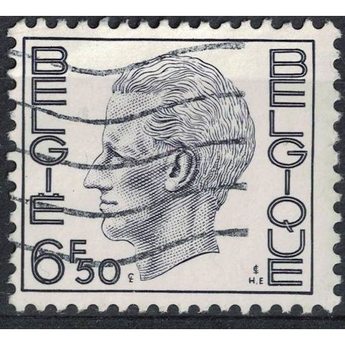 Belgique 1976 Oblitéré Used King Roi Baudouin Type Elström 6f50 Violet Noir Su