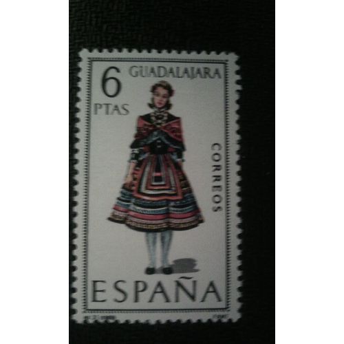 Timbre Espagne ( Yt 1526 ) 1968 Costumes Régionaux - Guadalajara