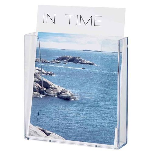 Helit Porte-Brochures Mural Format Dl 1/3 A4 Transparent