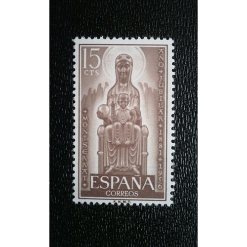 Timbre Espagne ( Yt 883 ) 1956 Anniversaire De La 'vierge Noire' De Montserrat