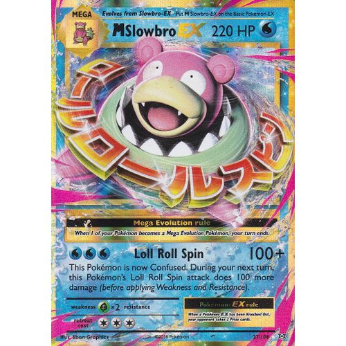 Carte Pokemon - Mslowbro Ex ( Mega Flagadoss Ex ) - 27/108 - Ultra Rare - 220 Hp - Xy12 - Evolutions - Version Anglaise -