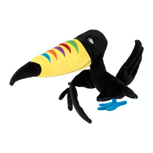 Peluche Doudou Oiseau Noir Toucan Ikea Jouet Sagoskatt Animal Des Iles