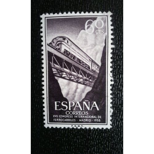 Timbre Espagne ( Yt 922 ) 1958 Congrès International Des Chemins De Fer