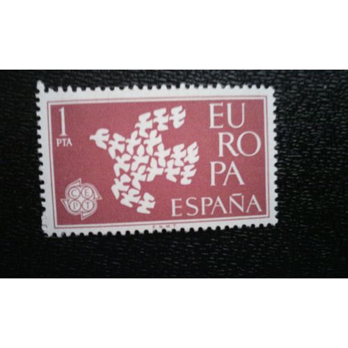 Timbre Espagne ( Yt 1044 ) 1961 Europa - Colombe De Colombes