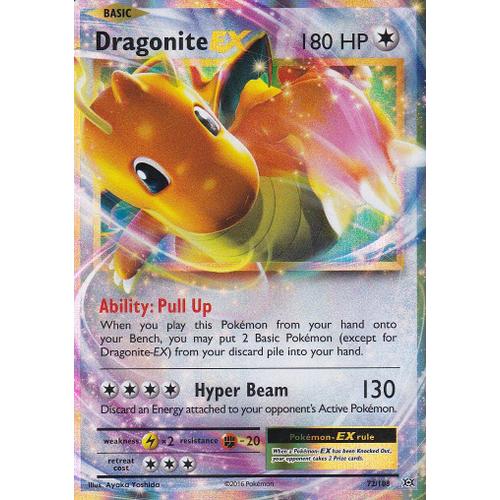 Carte Pokemon - Dragonit Ex ( Dracolosse Ex ) - 72/108 - Ultra Rare - Xy12 Evolutions - Version Anglaise -