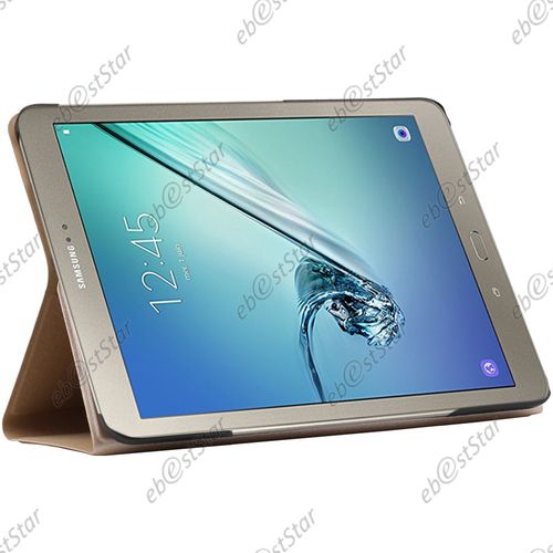 Ebeststar ® Pour Samsung Galaxy Tab S3 9.7 Sm-T820, Sm-T825 - Etui Coque Housse Slim Smart Cover Support Haute Solidité Smartcase, Couleur Or / Doré