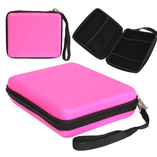 Eva Sac Étui Housse À Main Pour Nintendo 2ds Écouteur Protection Rangement Avec Bracelet Uk Stock Rose