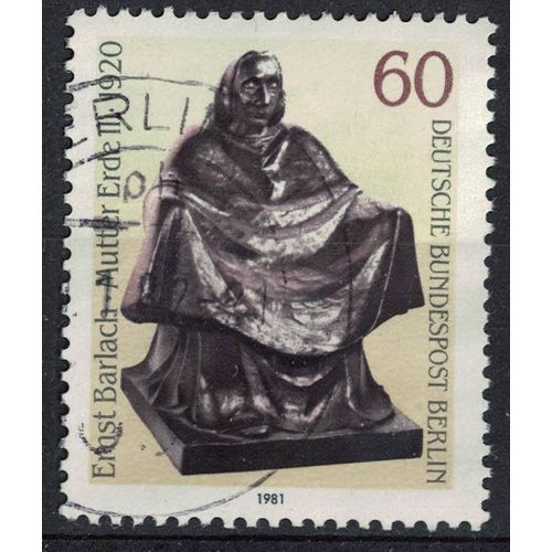 Allemagne 1981 Oblitéré Used Berlin Ernst Barlach Mutter Erde Ii Sculpture La Terre Mère Su