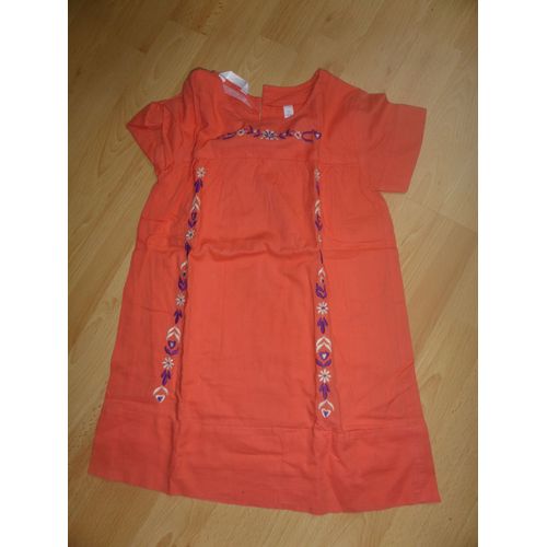 Robe Kidkanaï Coton 3 Ans Orange