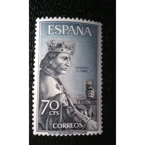 Timbre Espagne ( Yt 1303 ) 1965 Alfonso X (El Sabio)