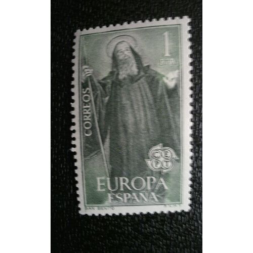 Timbre Espagne ( Yt 1335 ) 1965 Europe Saint Benoît