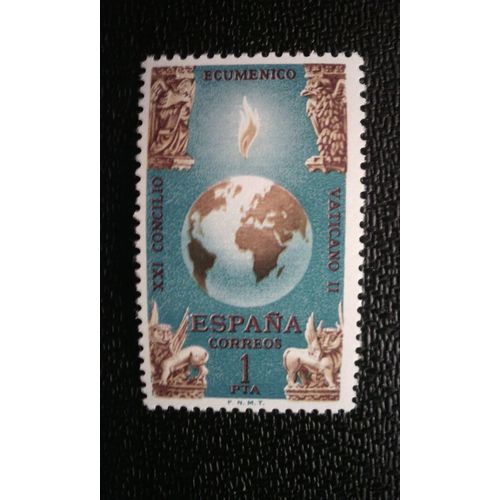 Timbre Espagne ( Yt 1357 ) 1965 Conseil ¿Cuménique, Cité Du Vatican