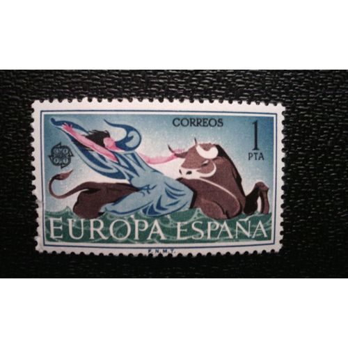 Timbre Espagne ( Yt 1402 ) 1966 Thèmes: Animaux (Faune) | C.E.P.T. / Europa | Mammifères | Mythologie