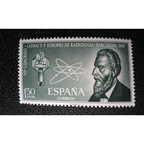 Timbre Espagne ( Yt 1443 ) 1967 Congrès De Radiologie