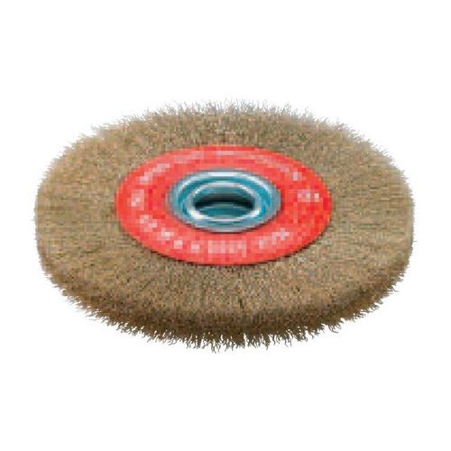 Sidamo - Brosse circulaire avec bague D.250x35x32mm fil ondulé laitonné