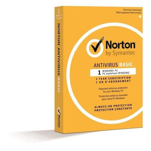 Norton Antivirus Basic - (V. 1.0) - Carte D'abonnement (1 An) - 1 Pc - Promo - Win - Français)