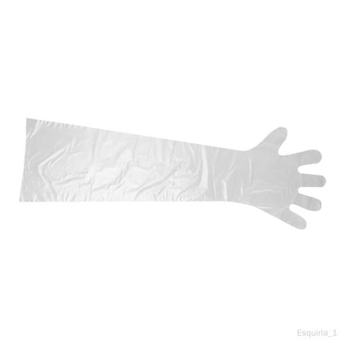 Gants Jetables 50x, Protection Vétérinaire, Multifonctions, Imperméables, Pour Pansement Sur Le Terrain Agricole, Pour La Pêche Et L'élevage Blanc