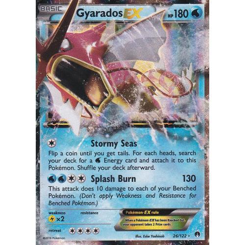 Carte Pokemon - Gyarados Ex ( Leviator Ex ) - 26/122 - Ultra Rare - Xy9 Rupture Turbo - Version Anglaise -