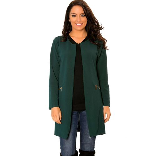 Miss Wear Line - Veste Fluide Verte Avec Poches À Zip