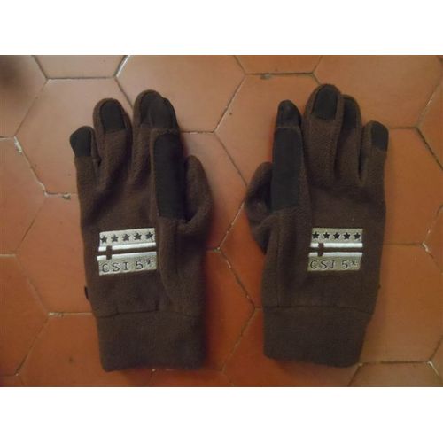 Gants DÉquitation Laine Polaire Polyester Marron Csi5 D'équi-Thème