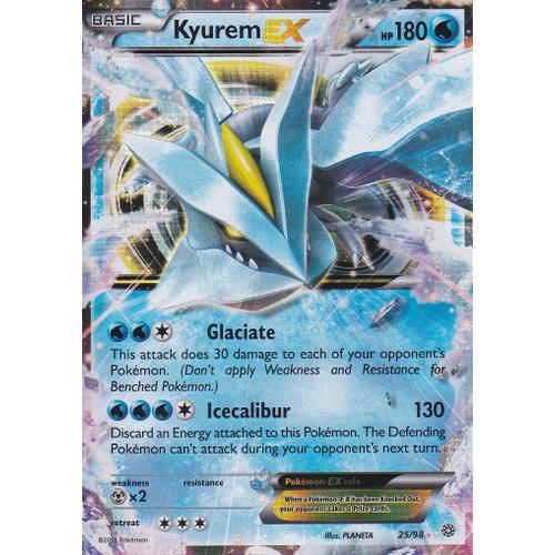 Carte Pokemon - Kyurem Ex - 25/98 - Ultra Rare - Xy7 Origines Antiques - Version Anglaise -