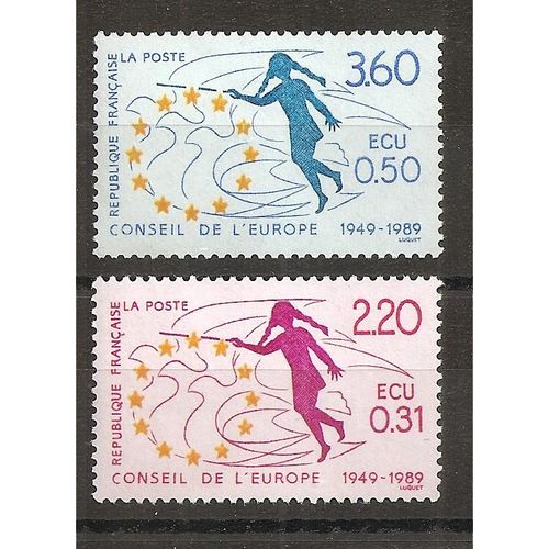 Ts 100 - 101 (1989) Timbres De Service Conseil De L'europe N** (Cote 4e) (5246)